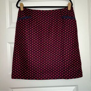 Talbots Polka Dot Print Wool Blend Pencil Skirt
